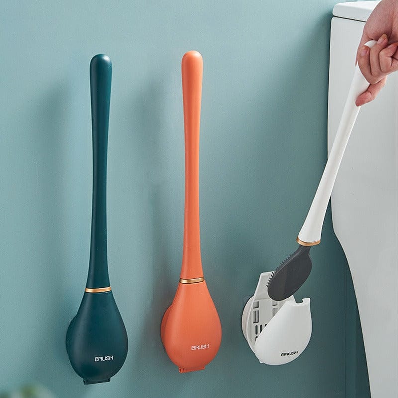 Wall-mounted Toilet brush Silicone Ergonomic Handle