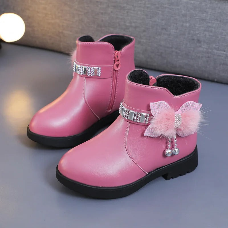 Warm Leather Style Boots for Girls