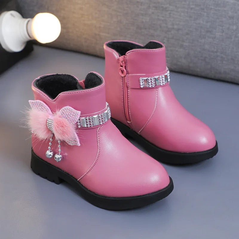 Warm Leather Style Boots for Girls