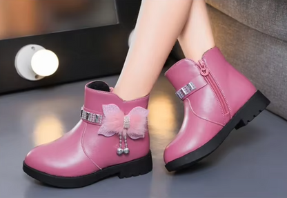 Warm Leather Style Boots for Girls