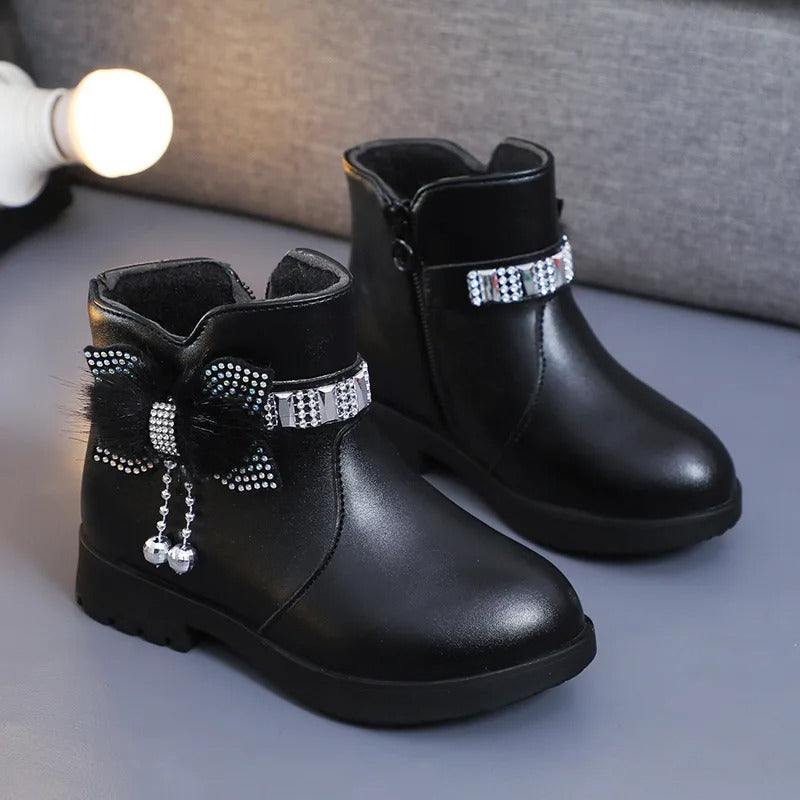 Warm Leather Style Boots for Girls