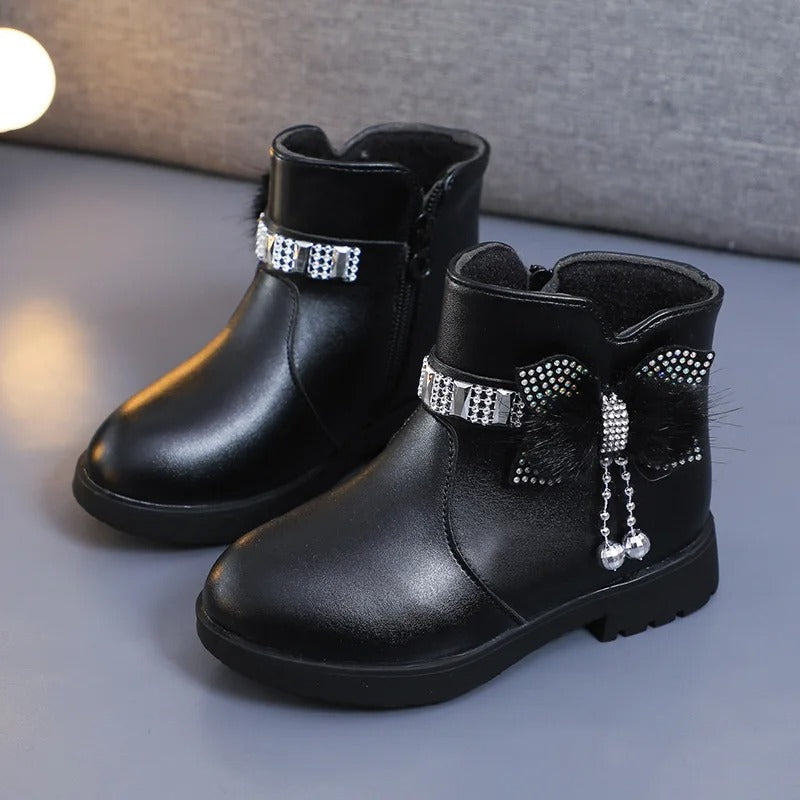 Warm Leather Style Boots for Girls