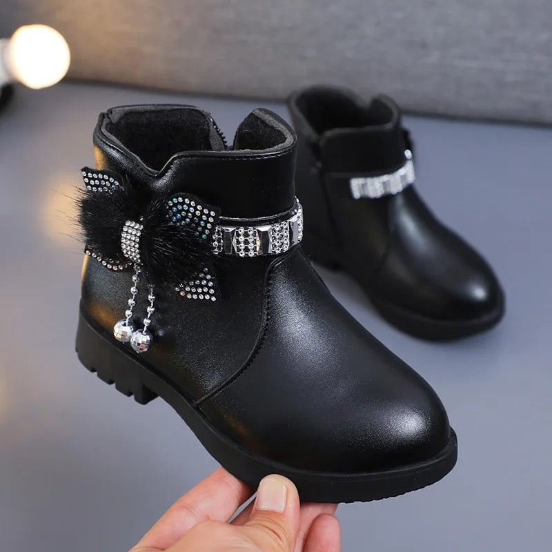 Warm Leather Style Boots for Girls