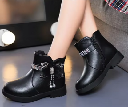 Warm Leather Style Boots for Girls