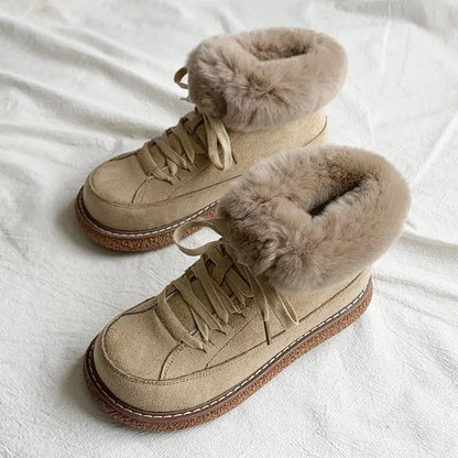 Warm ankle boots for women
