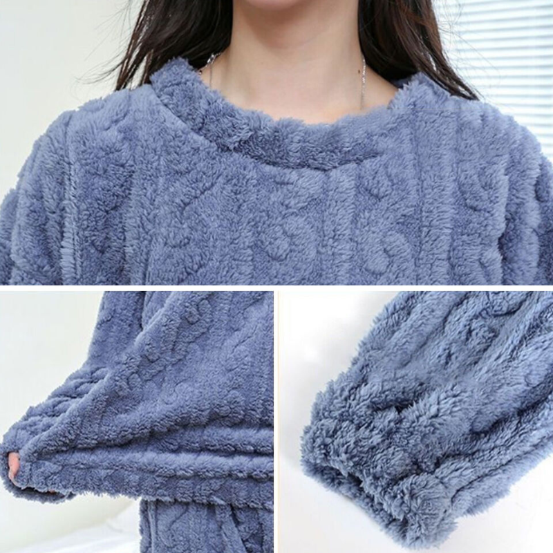 Warm fleece pyjama set for ladies