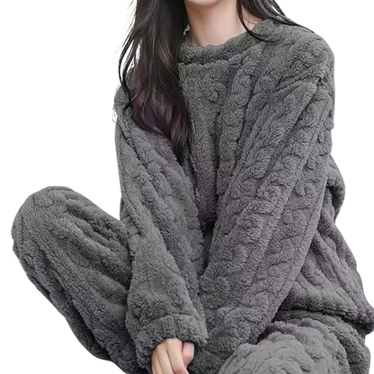 Warm fleece pyjama set for ladies