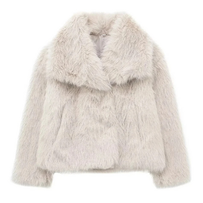 Warm plush fur coat for ladies