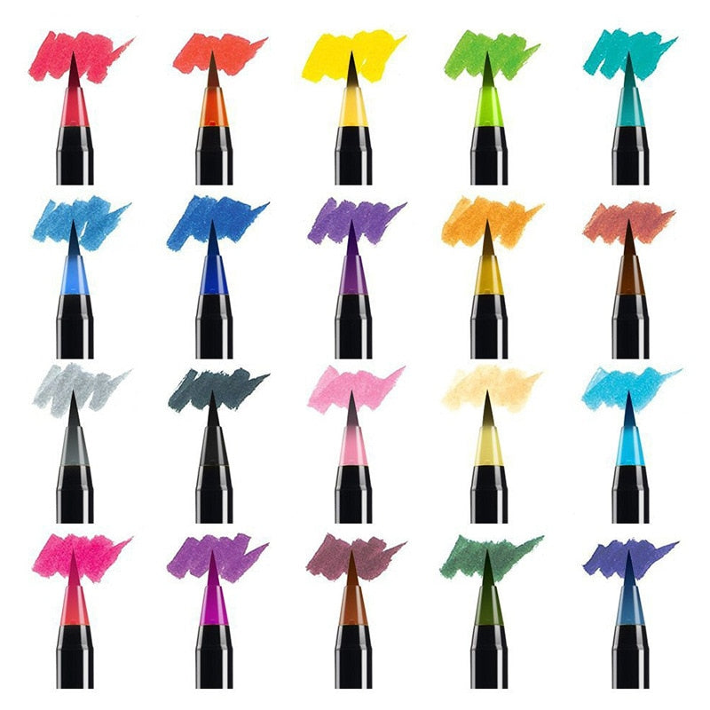 Watercolour brush pens (20-piece set)