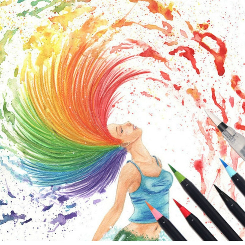 Watercolour brush pens (20-piece set)