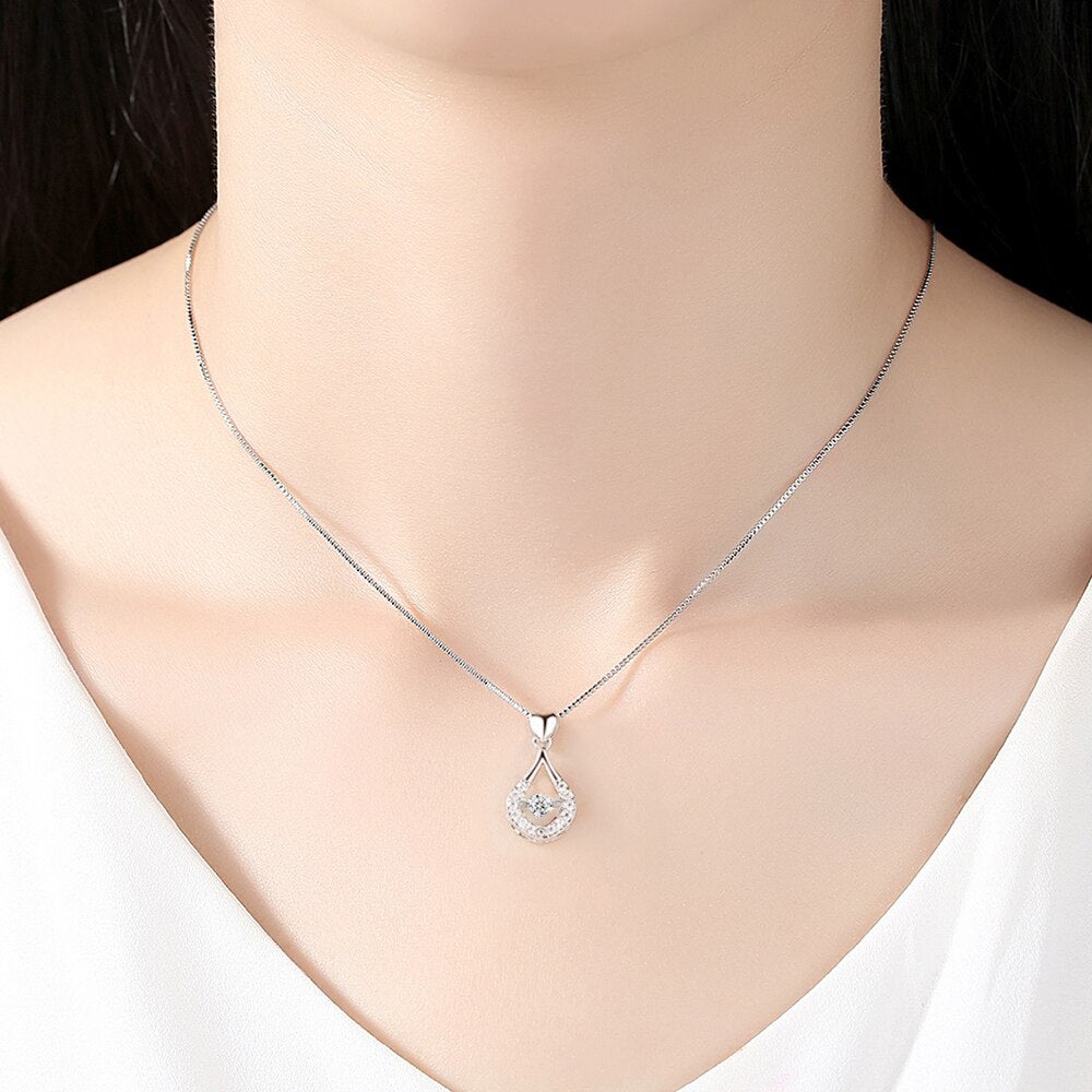 Waterdrop Crystal Pendant Necklace