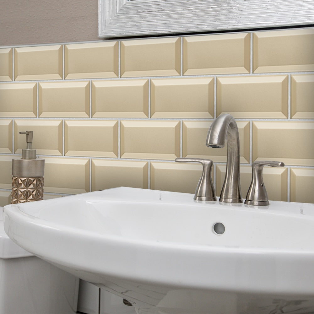 Waterproof 3D Tile Stickers (9 pieces)