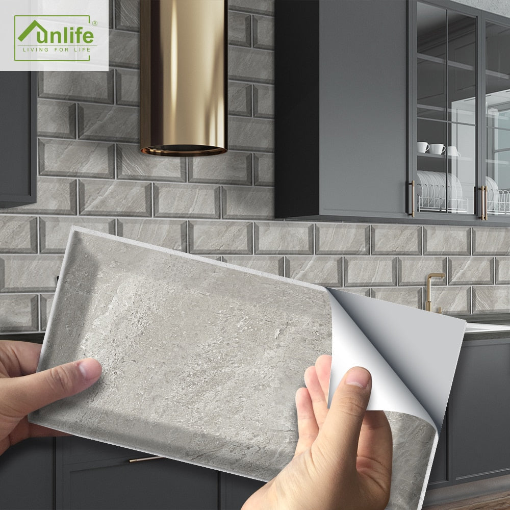 Waterproof 3D Tile Stickers (9 pieces)