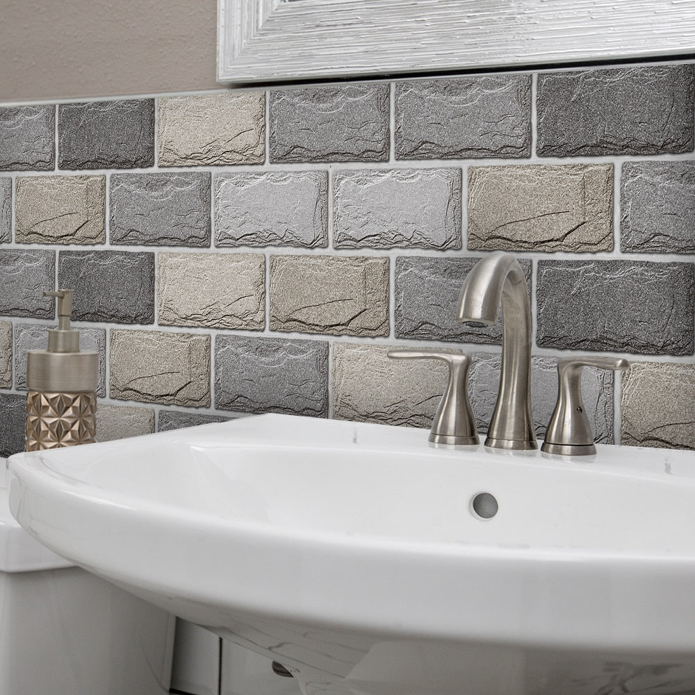 Waterproof 3D Tile Stickers (9 pieces)