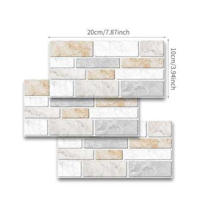 Waterproof 3D Tile Stickers (9 pieces)