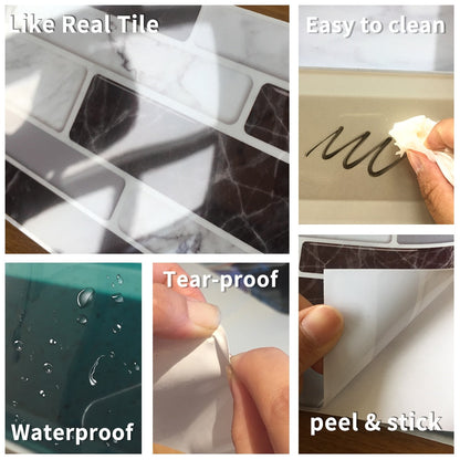 Waterproof 3D Tile Stickers (9 pieces)