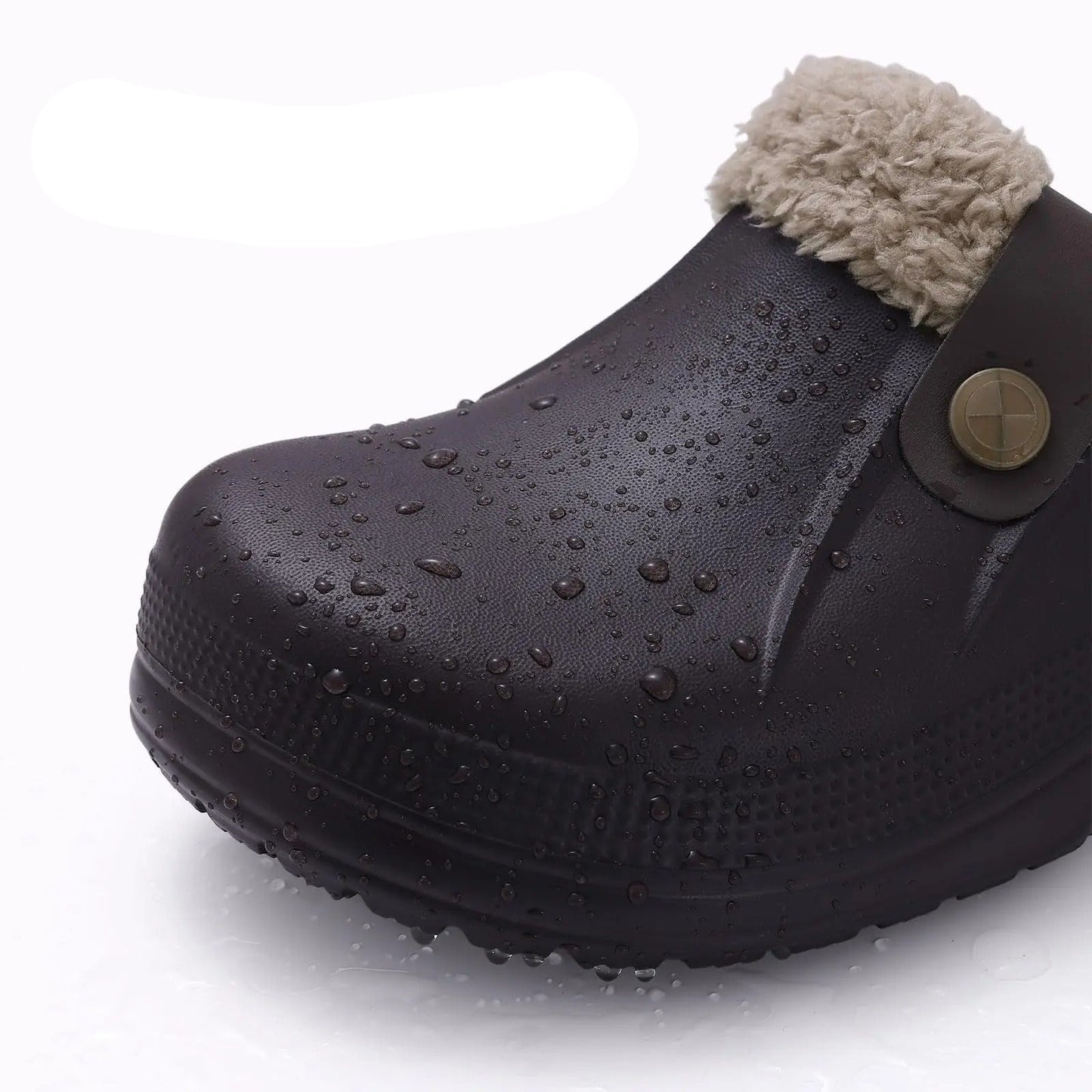 Waterproof fur clogs for men