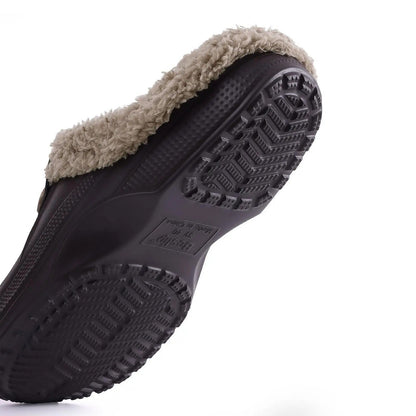 Waterproof fur clogs for men