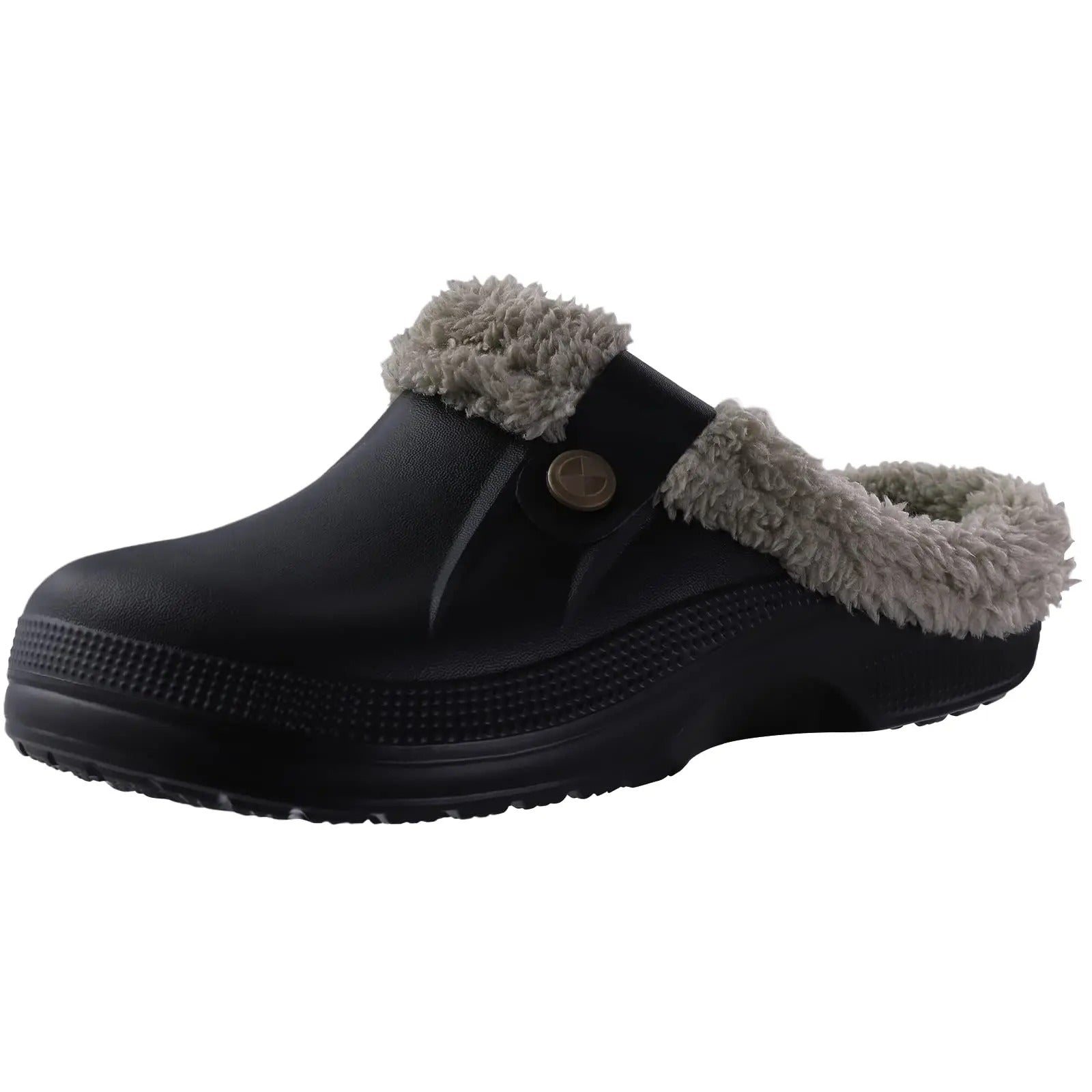 Waterproof fur clogs for men