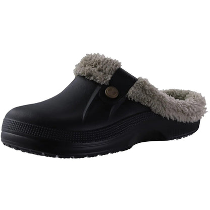 Waterproof fur clogs for men