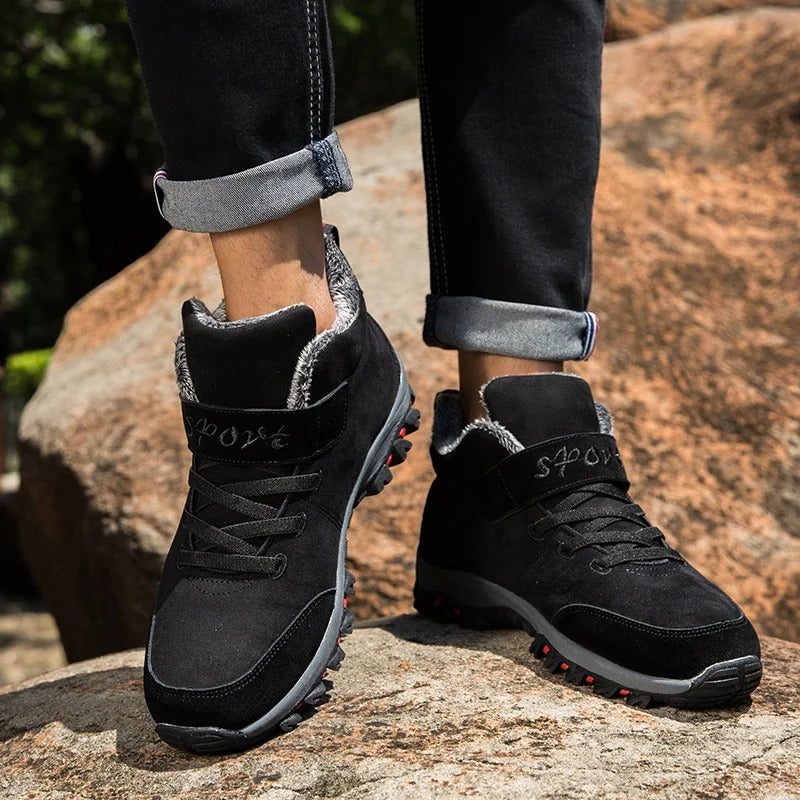 Waterproof men's winter ankle boots