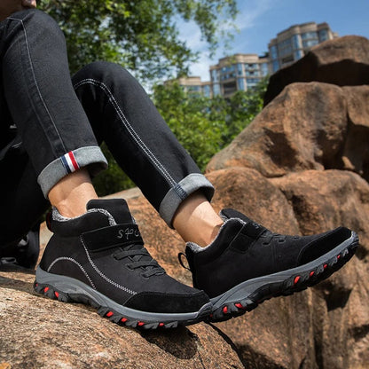 Waterproof men's winter ankle boots
