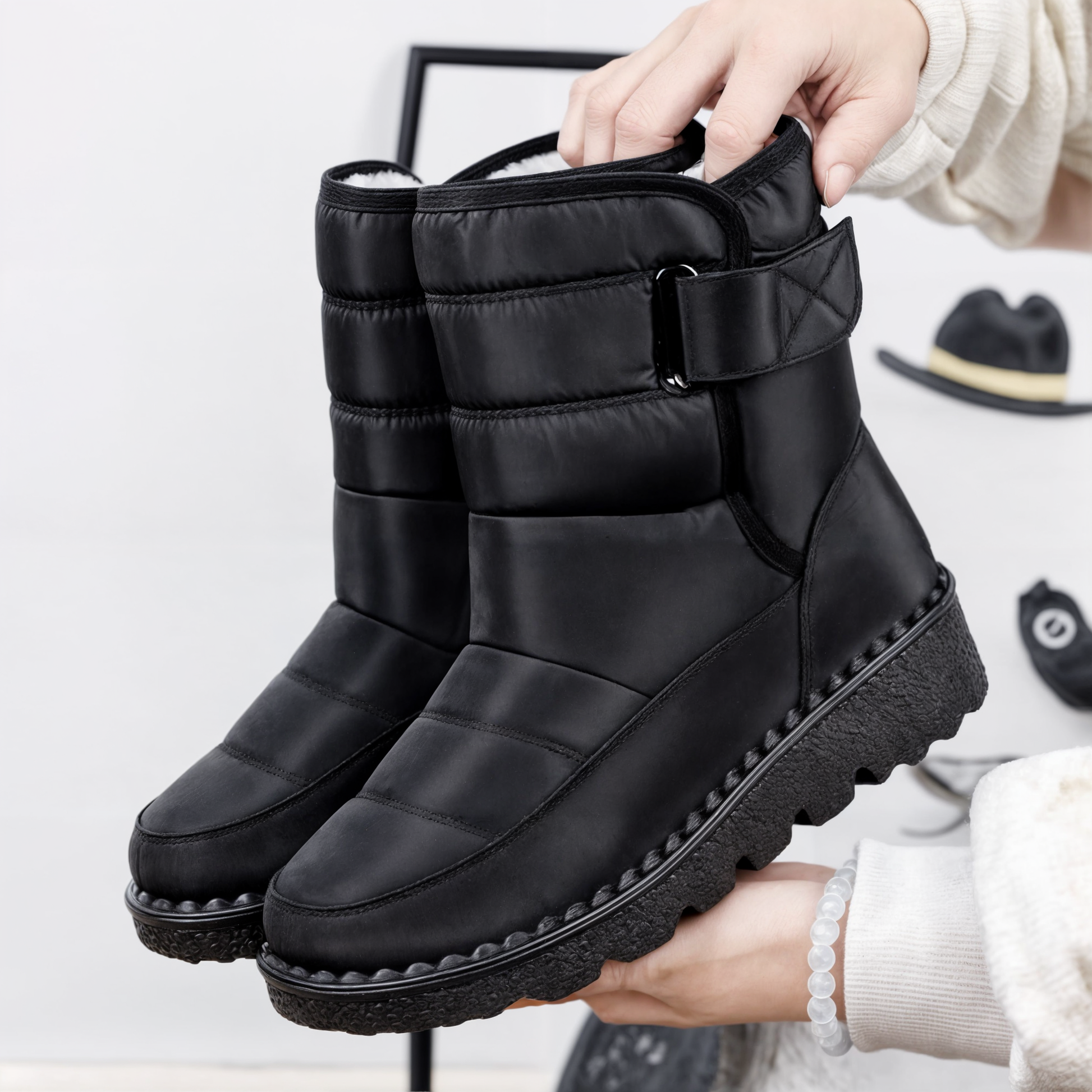 Waterproof non-slip snowboots for women