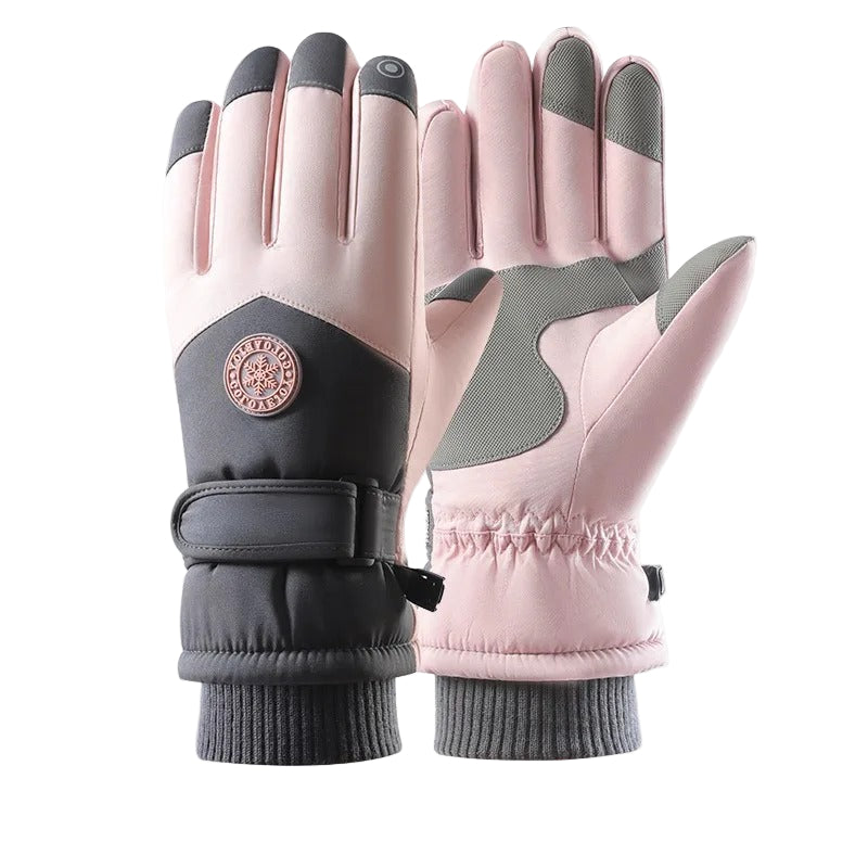 Waterproof thermal snow gloves for women