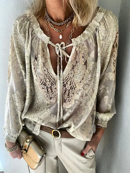 White Blouse Ladies Unique Style With Pointed Details Cotton