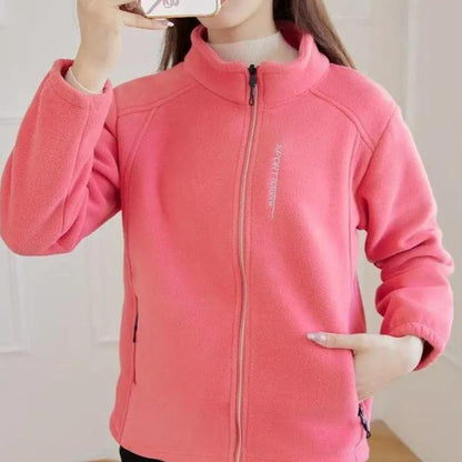 Winter warm fleece jacket for ladies
