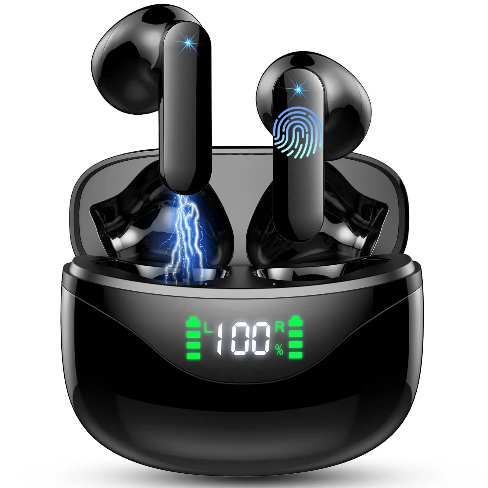 Wireless Bluetooth 5.3 Earbuds with Noise Reduction and 36 hours playing time