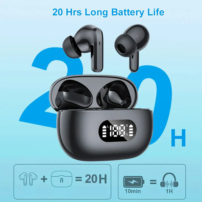 Wireless Bluetooth 5.3 Earphones with Noise Reduction and Transparent Mode
