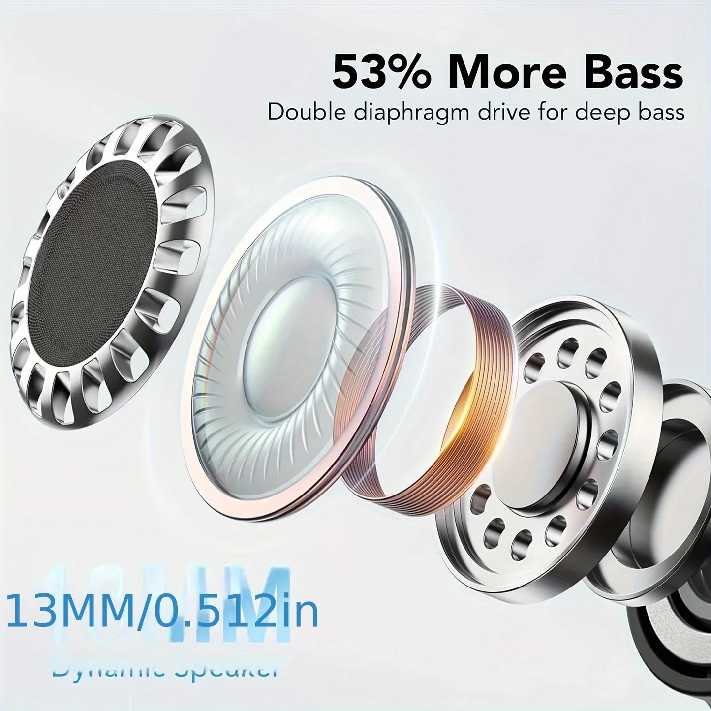 Wireless Bluetooth 5.3 Earphones with Noise Reduction and Transparent Mode