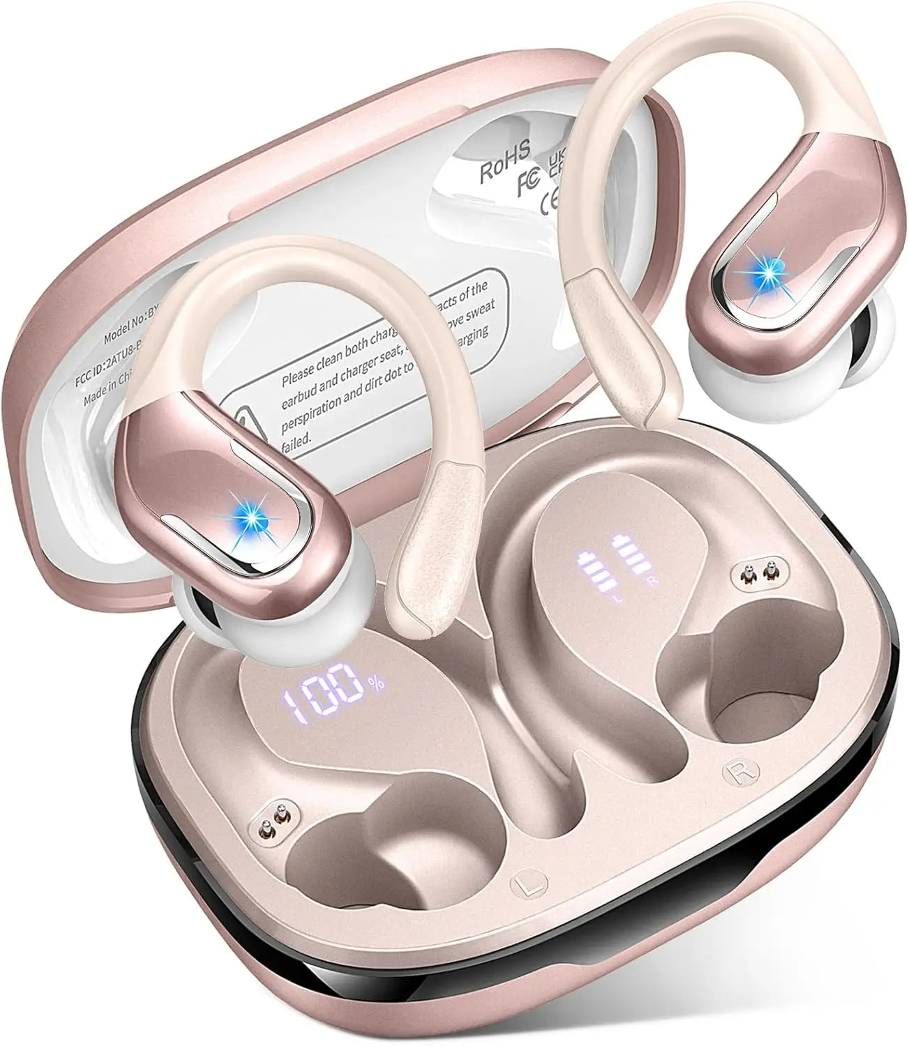 Wireless Bluetooth Earbuds with IP7 Waterproof and 75 Hour Listening Time