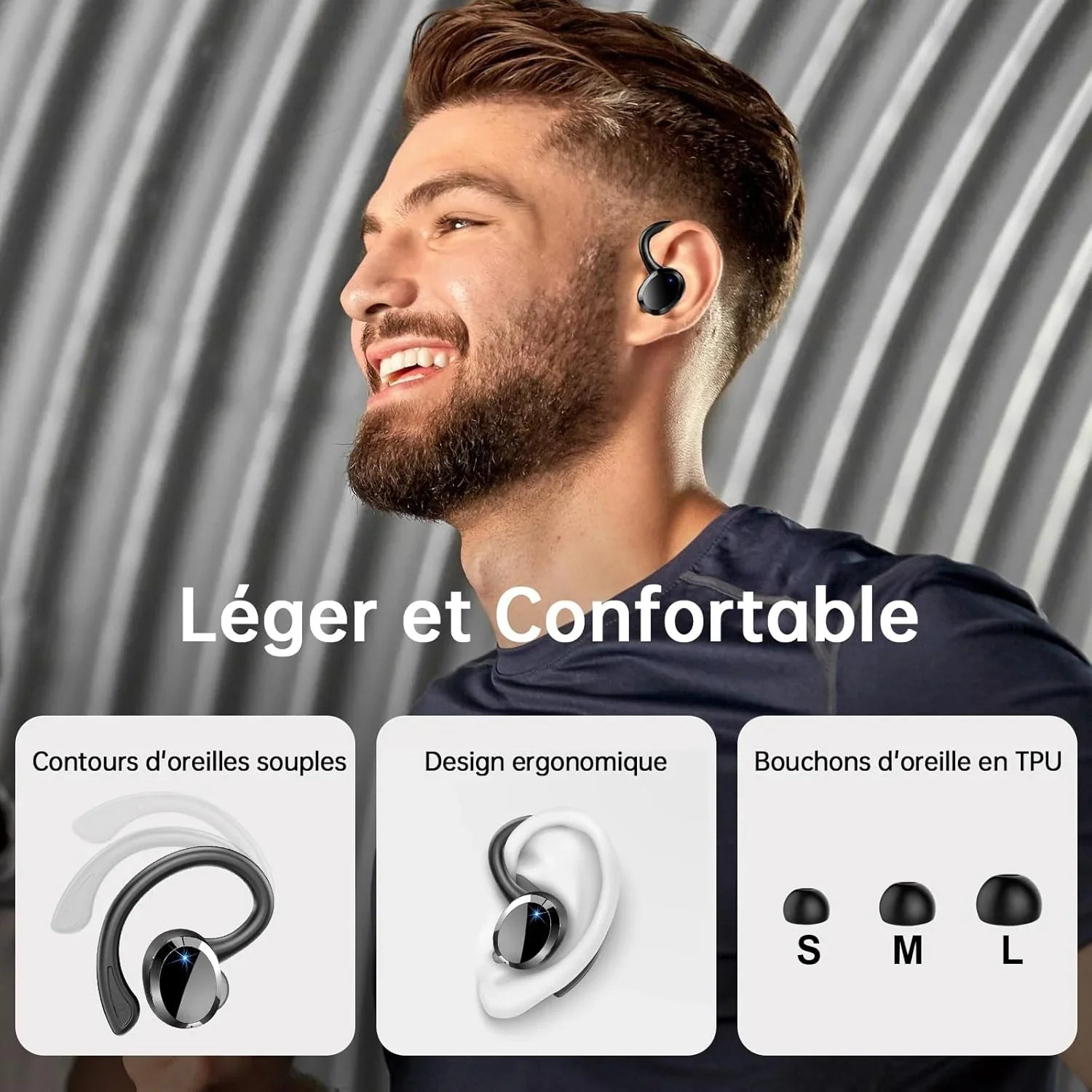 Wireless Bluetooth Earbuds with In-ear Design and Waterproof Function