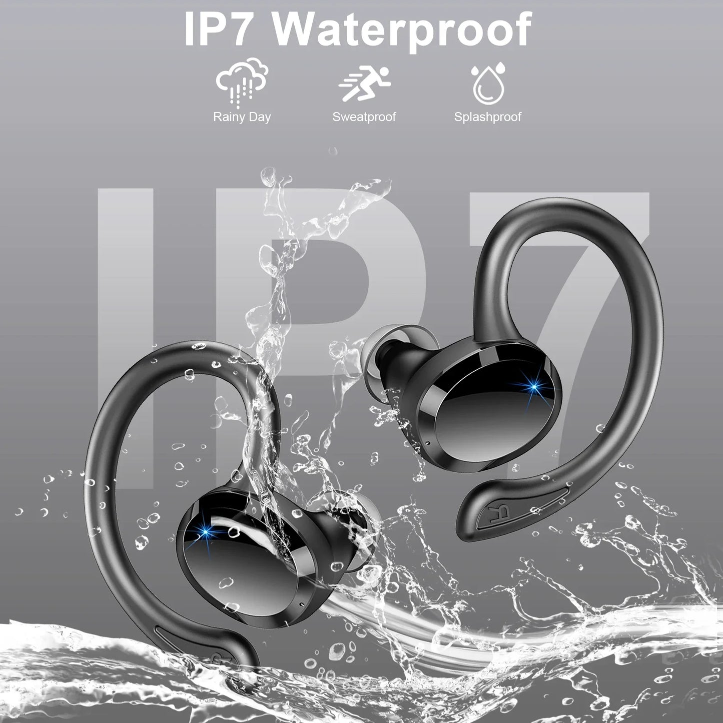 Wireless Bluetooth Earbuds with In-ear Design and Waterproof Function