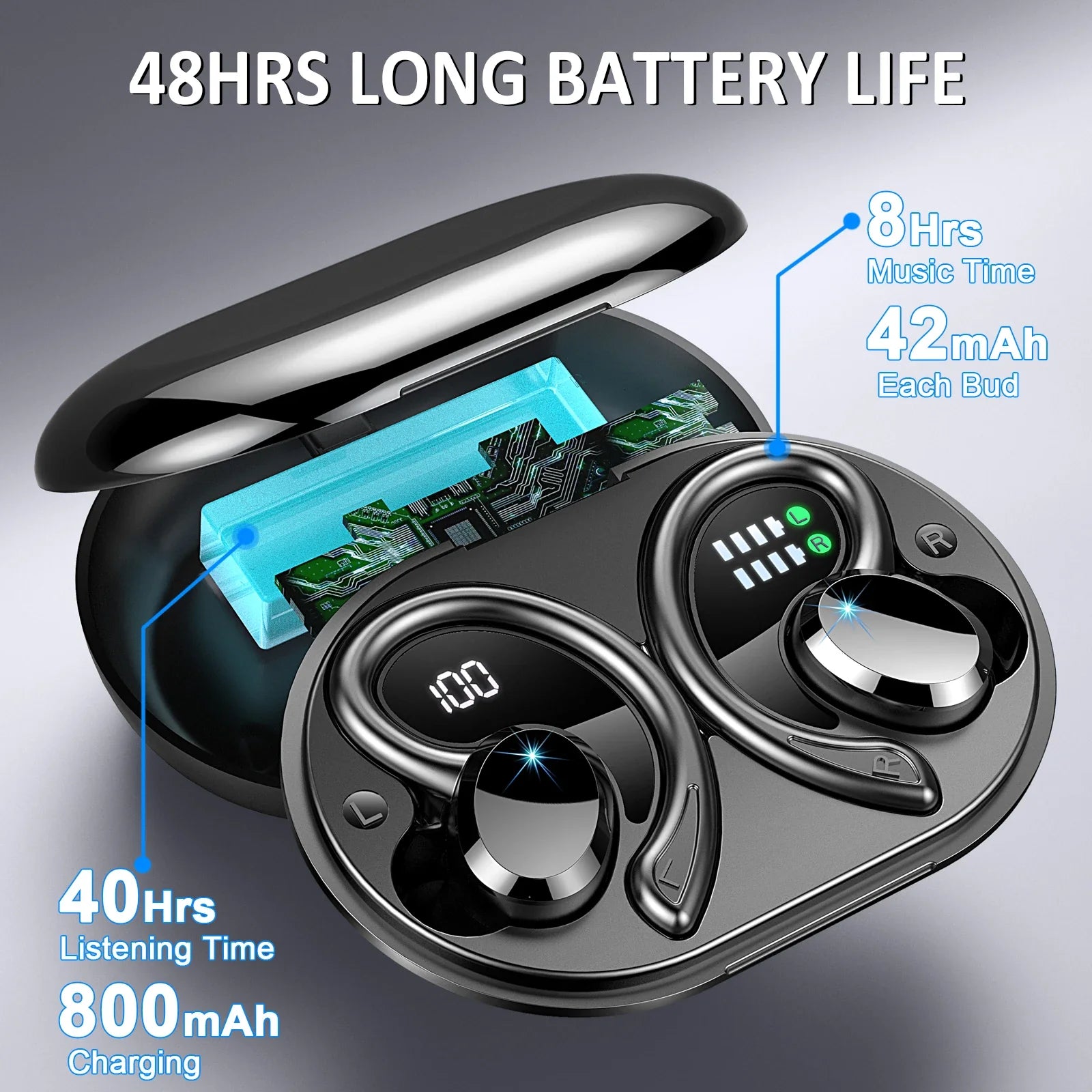 Wireless Earbuds In-Ear With Noise Reduction For Sports