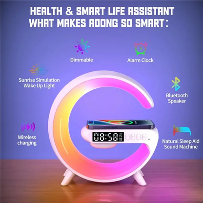 Wireless Mood Lamp RGB Multifunctional With Quick Charger And Bluetooth Speaker