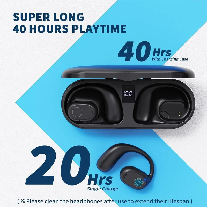 Wireless Sport Earphones with Digital Display for Men and Women