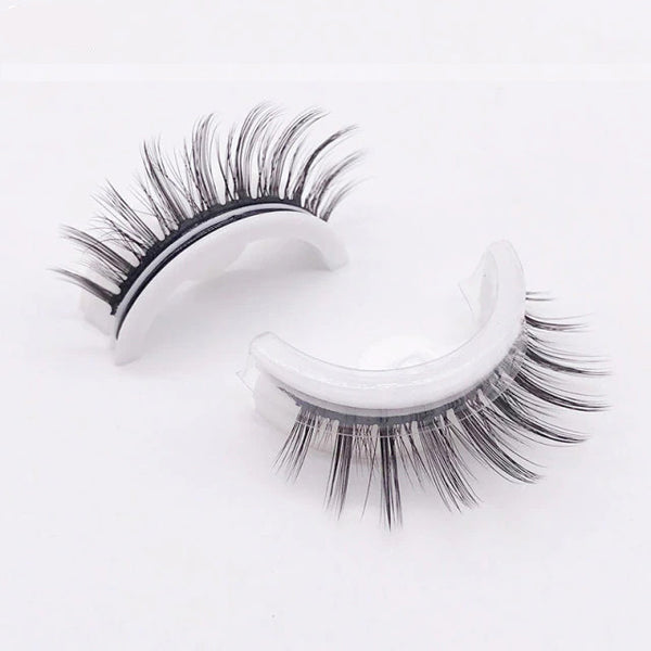 Women Adhesive Eyelashes Natural Elegant Reusable Synthetic Fibres