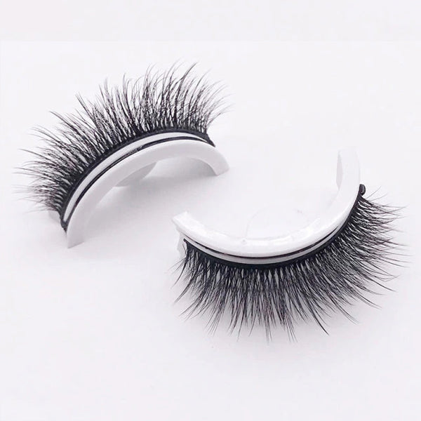 Women Adhesive Eyelashes Natural Elegant Reusable Synthetic Fibres
