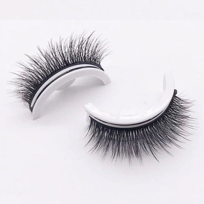Women Adhesive Eyelashes Natural Elegant Reusable Synthetic Fibres