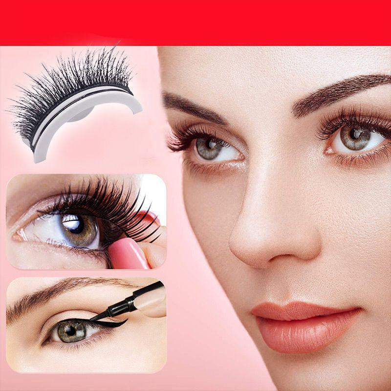 Women Adhesive Eyelashes Natural Elegant Reusable Synthetic Fibres
