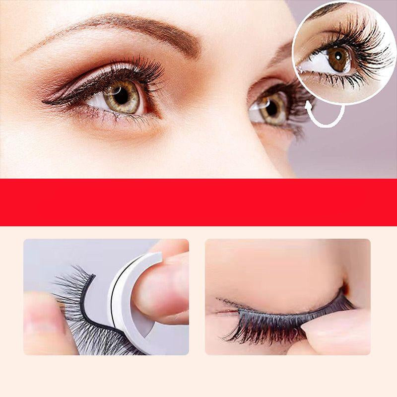 Women Adhesive Eyelashes Natural Elegant Reusable Synthetic Fibres