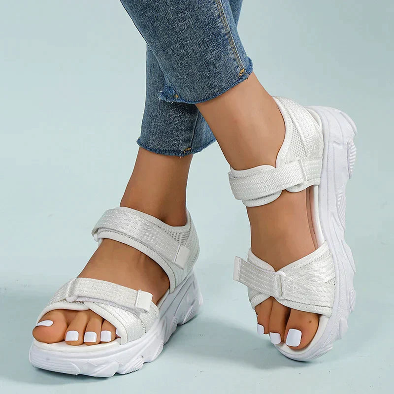 Women Sandals Elegant White Orthopaedic Comfortable Synthetic