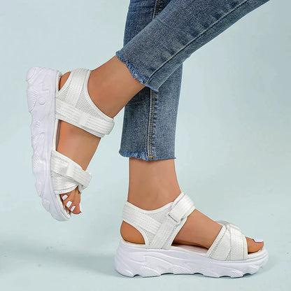 Women Sandals Elegant White Orthopaedic Comfortable Synthetic