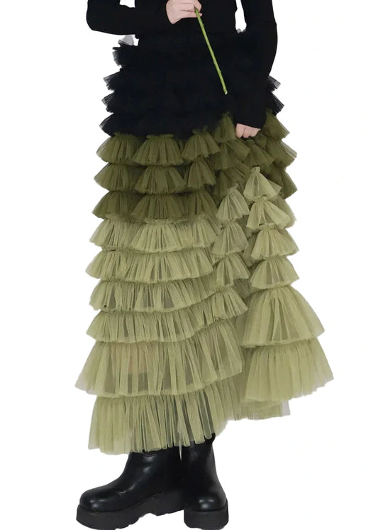 Women's A-Line Skirt Elastic Waist Tulle Style 0