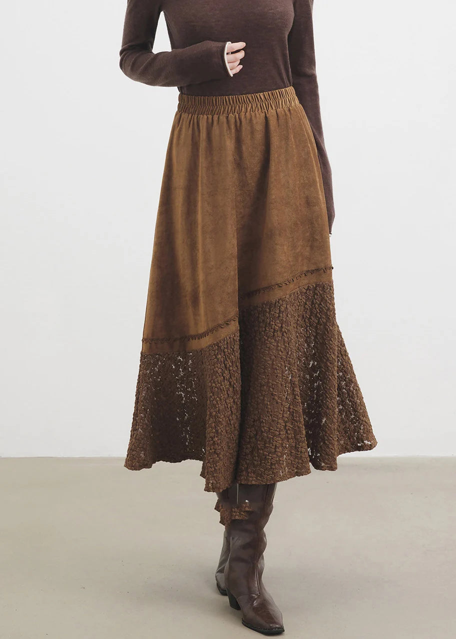 Women's A-Line Skirt Lace Patchwork Design 2
