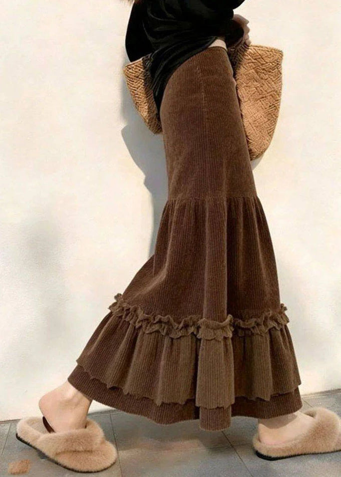 Women's A-Line Skirt Ruffled Patchwork Style 2