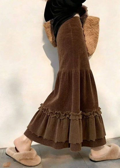 Women's A-Line Skirt Ruffled Patchwork Style 2